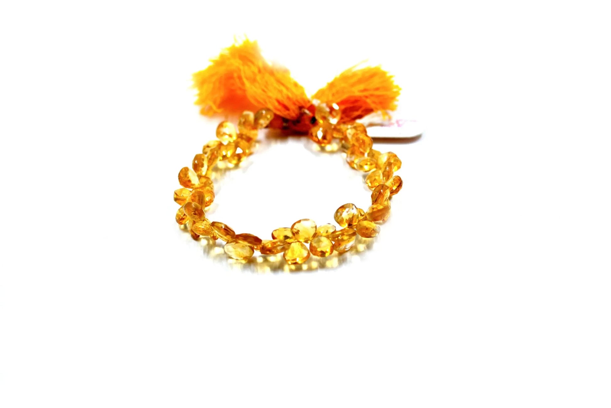 Citrine Heart Shape Beads
