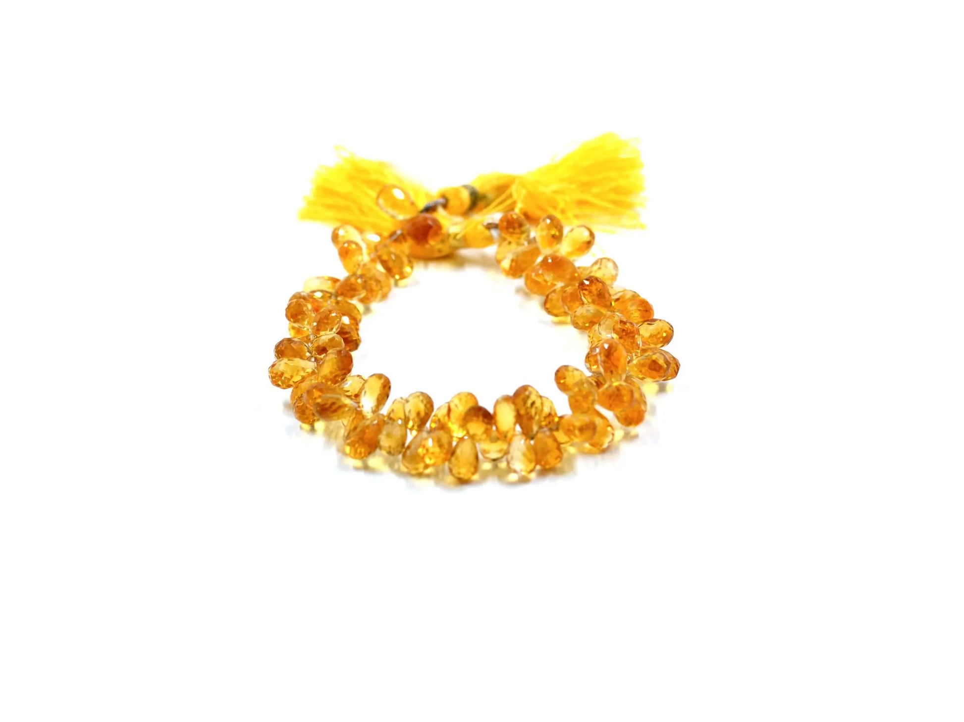 Citrine Teardrop Side Drill Gemstone Beads