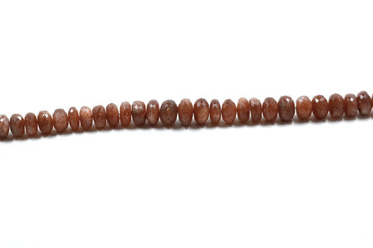Sunstone Rondelle Faceted