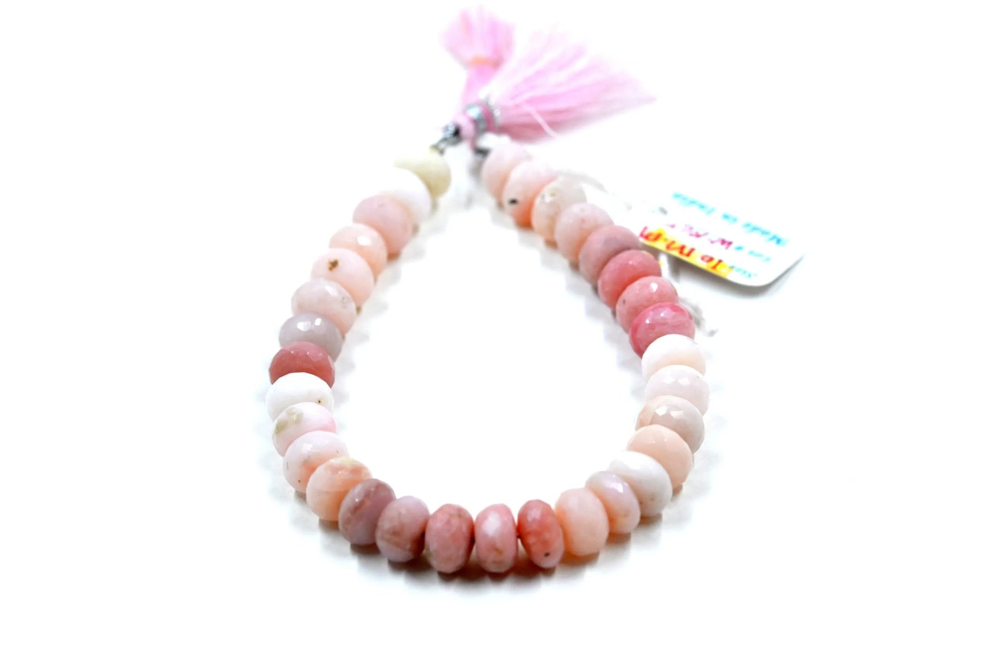 Pink Opal Rondelle Beads