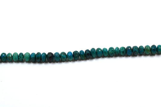 Chrysocolla Rondelle Faceted