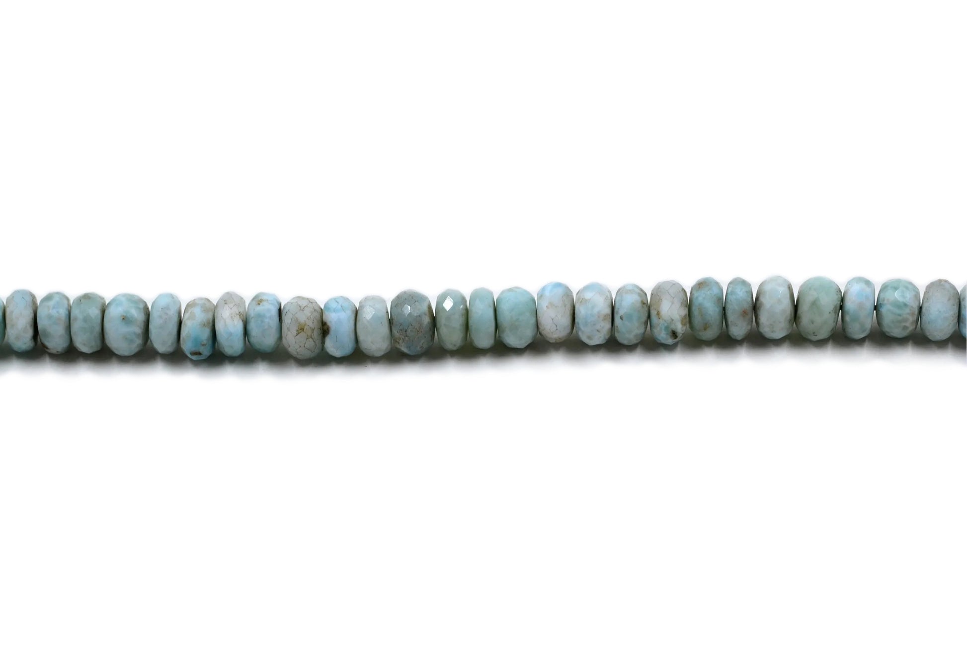 Larimar Rondelle Faceted