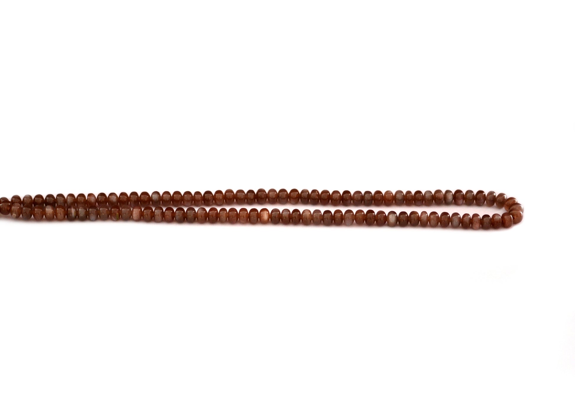 Coffee Moonstone Rondelle Beads