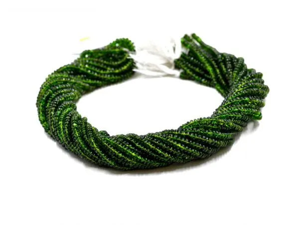 Chrome Diopside Rondelle Smooth 