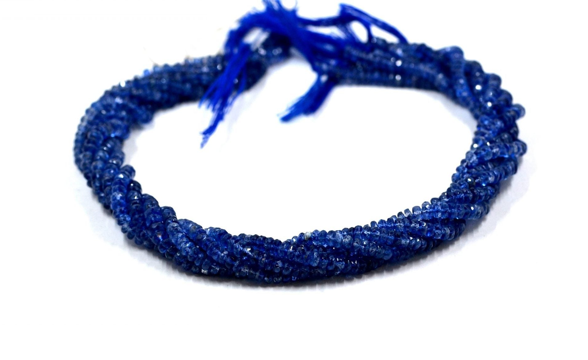 Blue Kyanite Rondelle Faceted AA