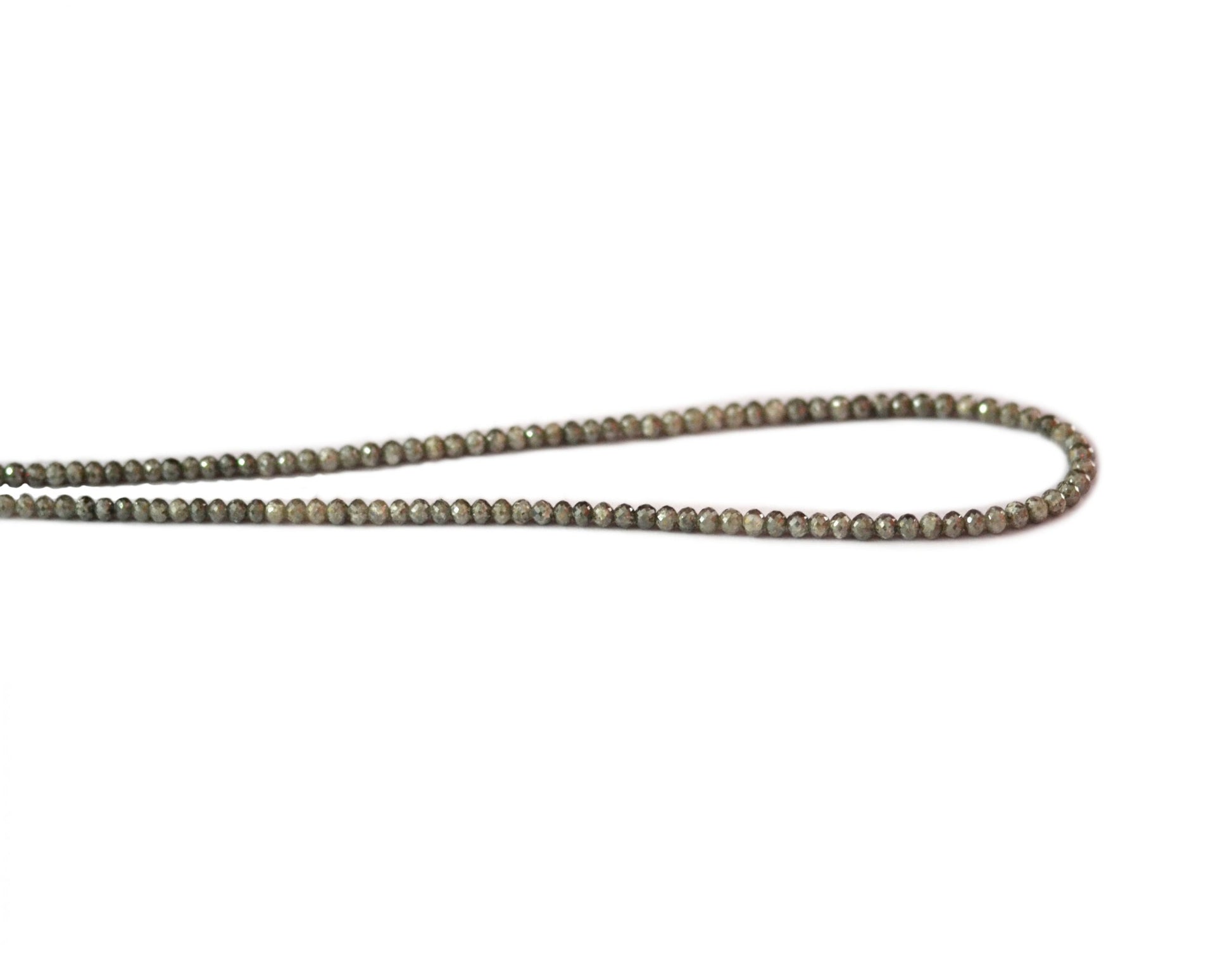 Grey Diamond Rondelle Faceted