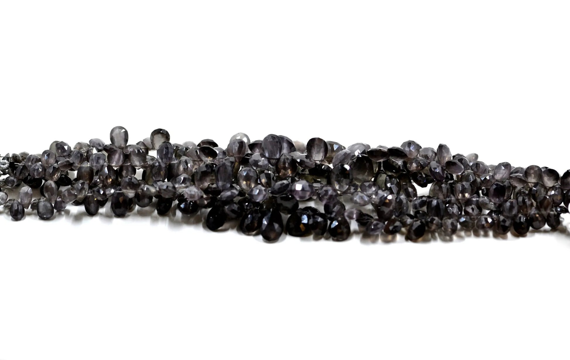 Cats Eye Sillimanite Pear Side Drill Beads