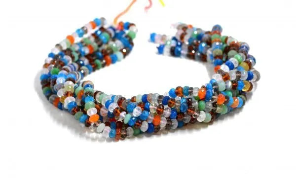 Multi Stone Rondelle Beads