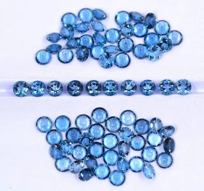 London Blue Topaz Round Cut Stone