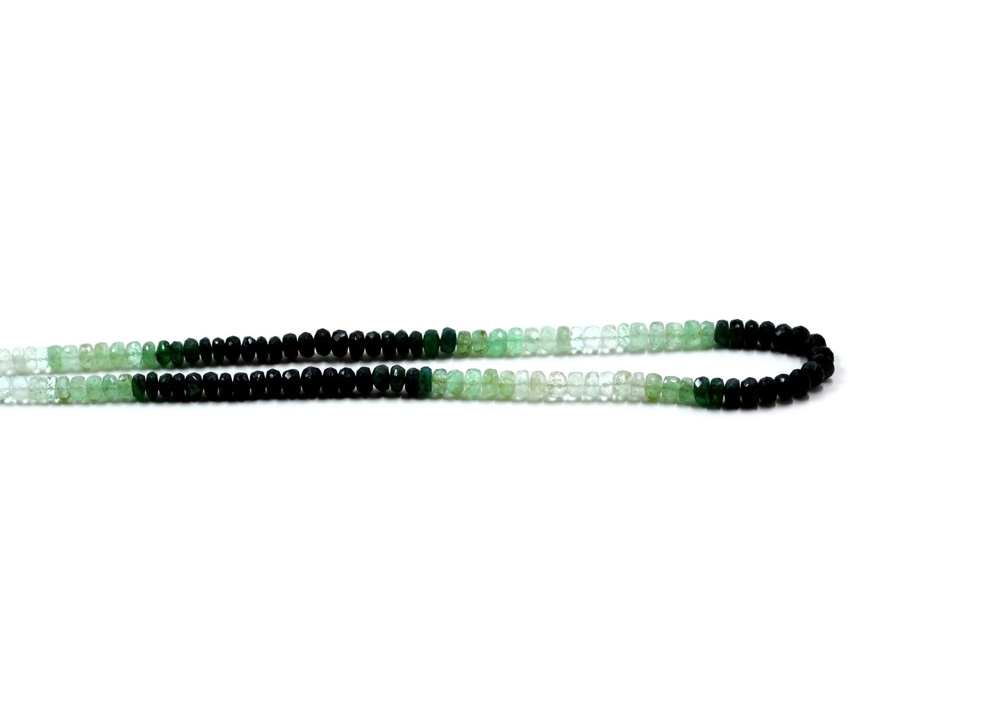 Shaded Emerald Rondelle Faceted