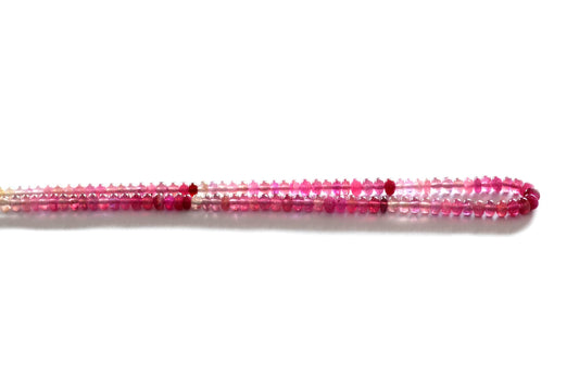 Shaded Pink Sapphire Rondelle Smooth