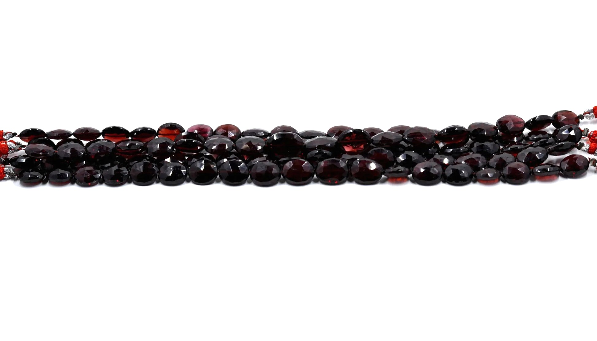 Garnet Oval Beads