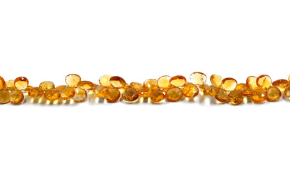 Citrine Heart Shape Side Drill Faceted