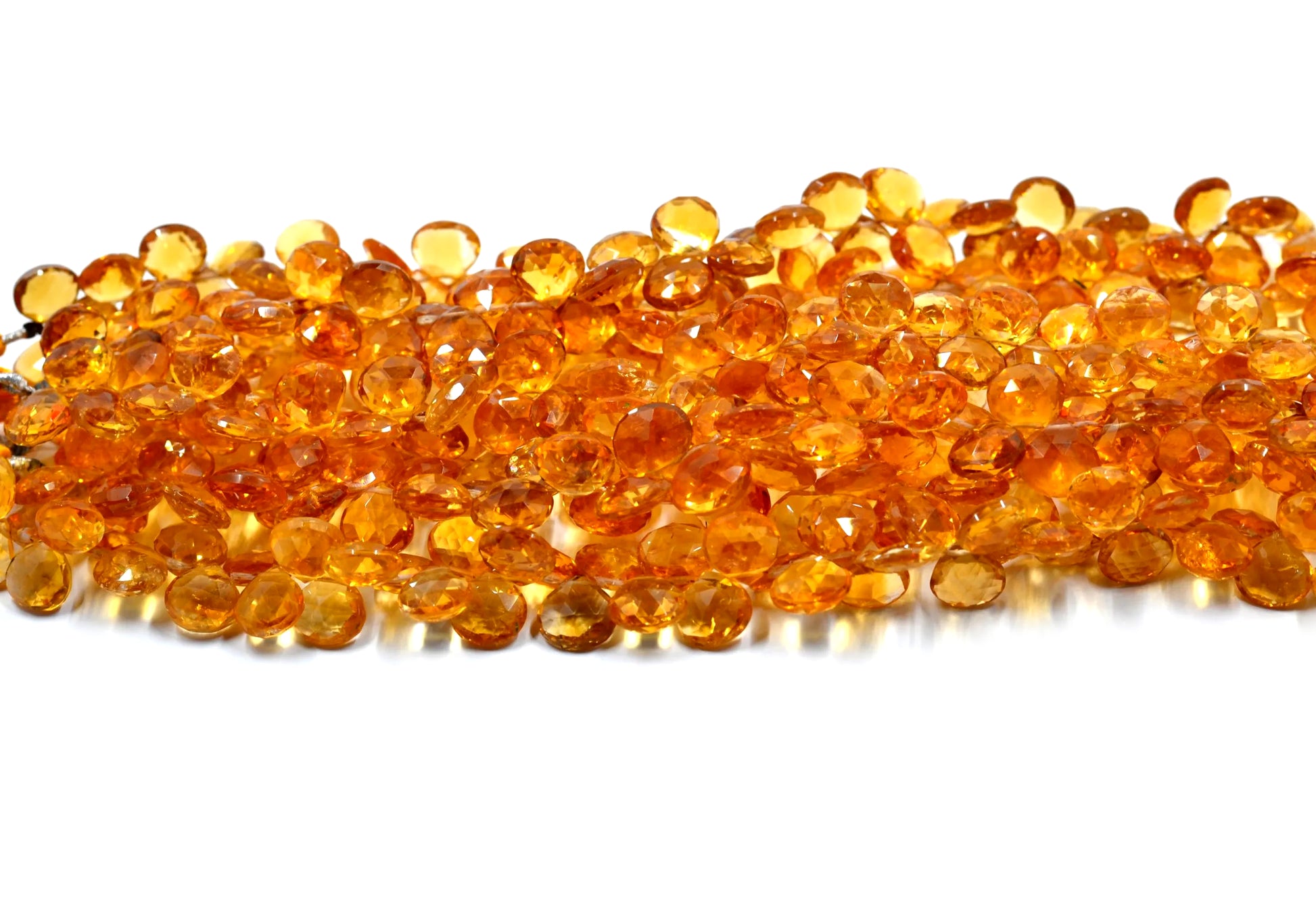 Citrine Heart Beads