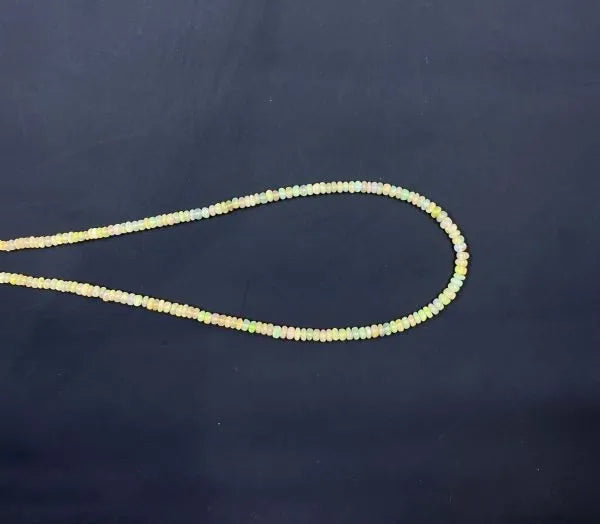 Yellow Ethiopian Opal Rondelle Smooth