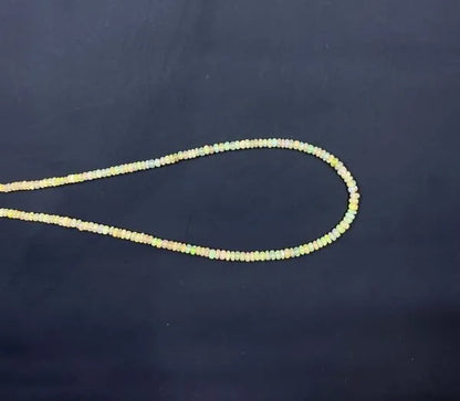 Yellow Ethiopian Opal Rondelle Smooth